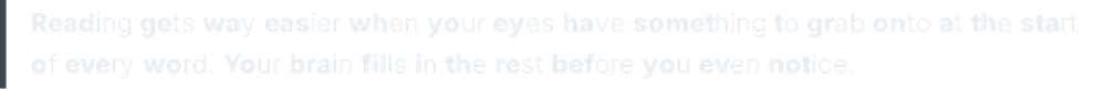 A sentence with the first letters of every word bolded